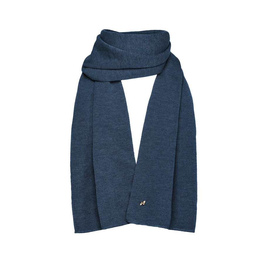 Merino Schal in jeansblau
