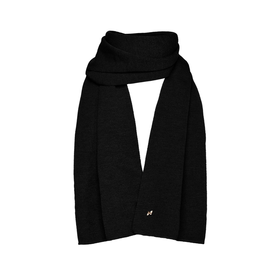 Merino Schal in schwarz