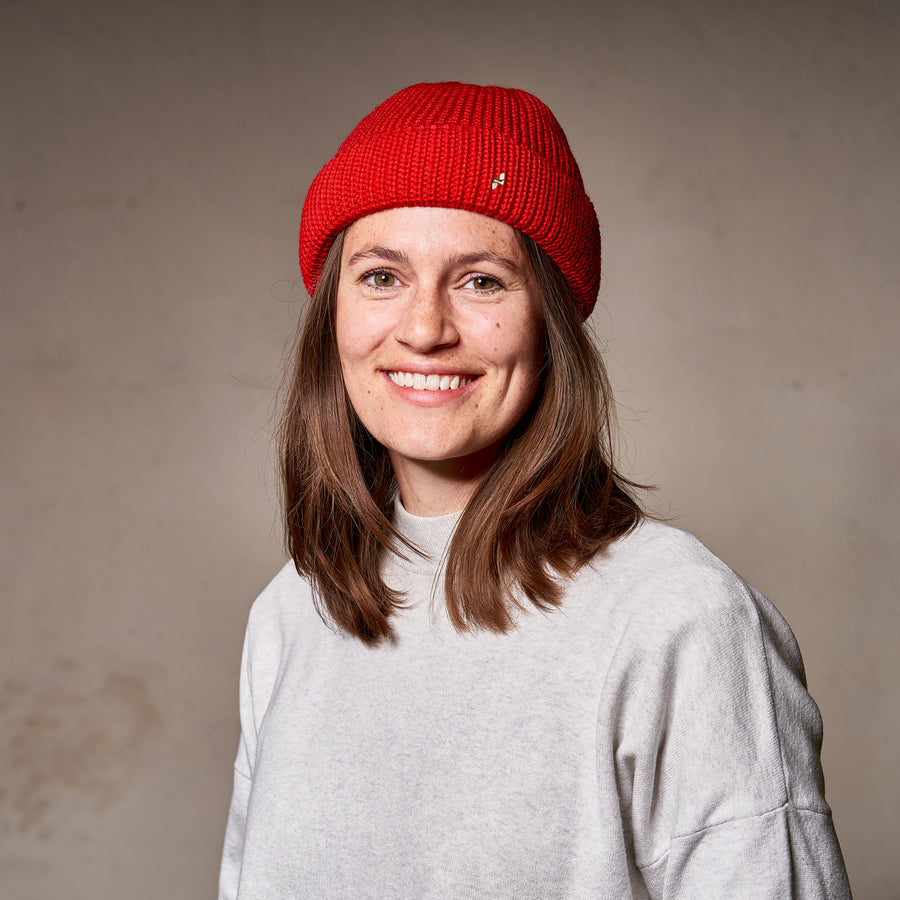 Kurze Cousteau-Mütze in rot
