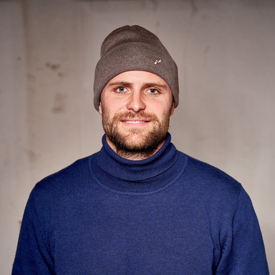 Merino Beanie in taupe