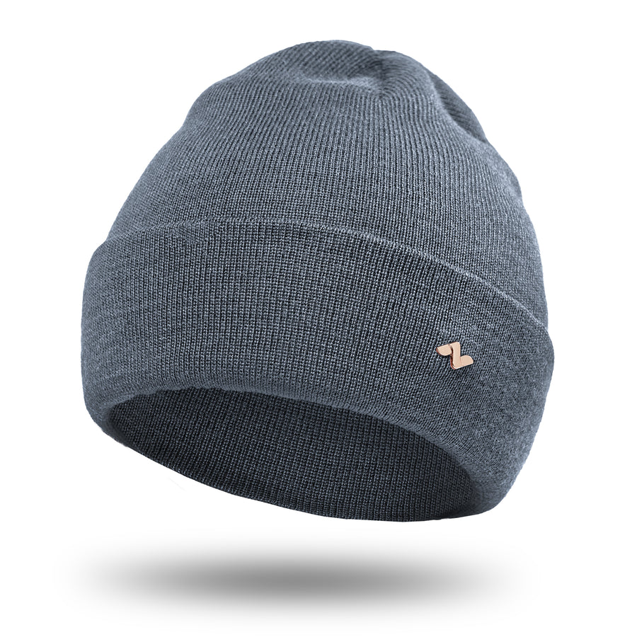 Merino Beanie in hellgrau