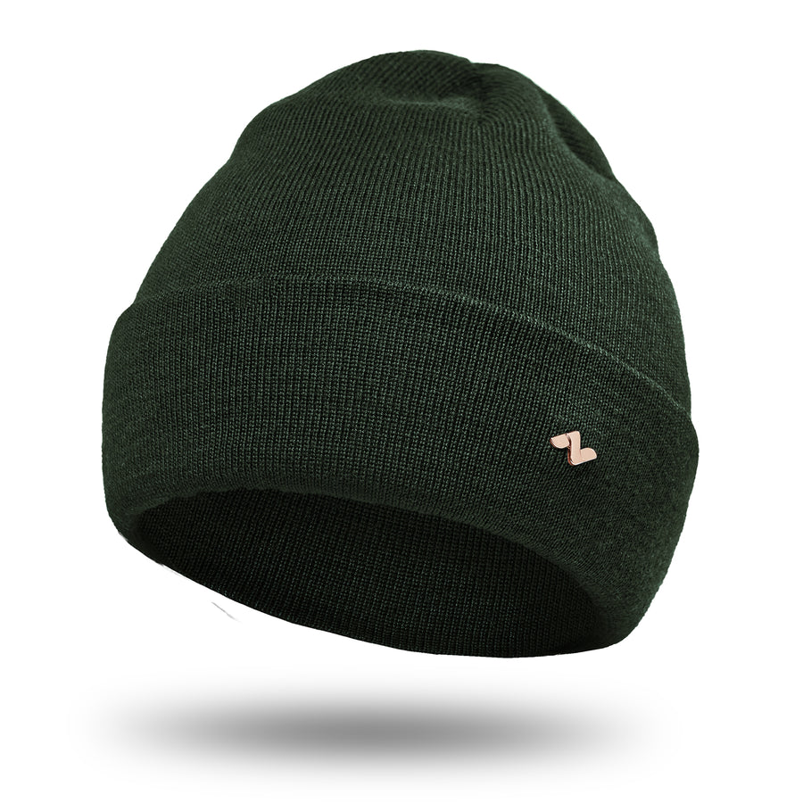 Merino Beanie in olivgrün