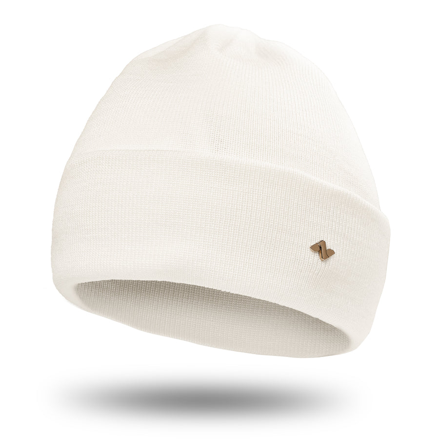 Merino Beanie in wollweiß