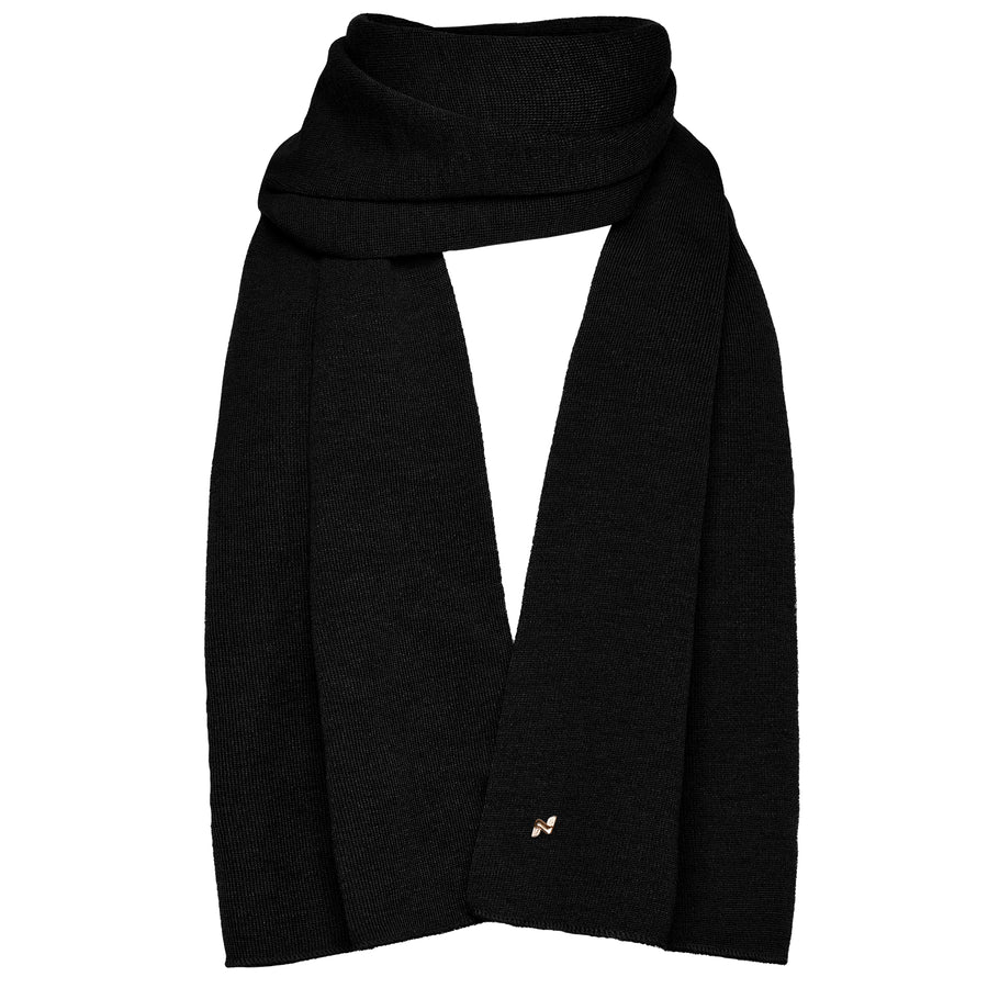 Merino Schal in schwarz