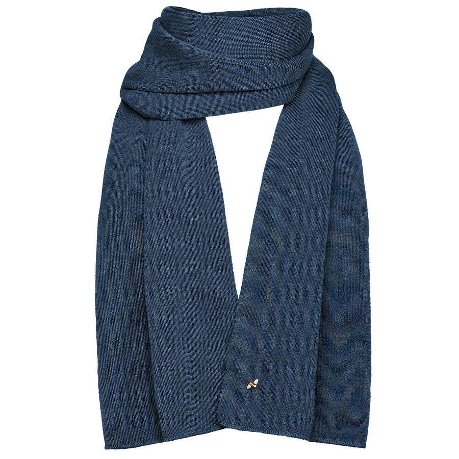 Merino Schal in jeansblau