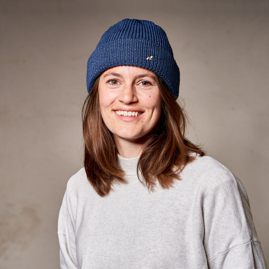 Troyer Mütze in jeansblau